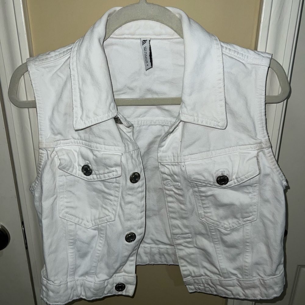 Zara Cropped Denim Vest